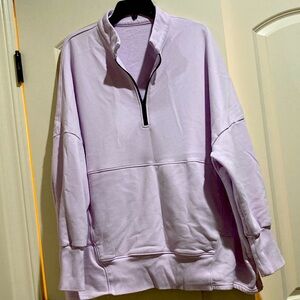 Lavender Quarter-Zip Pullover sweatshirt